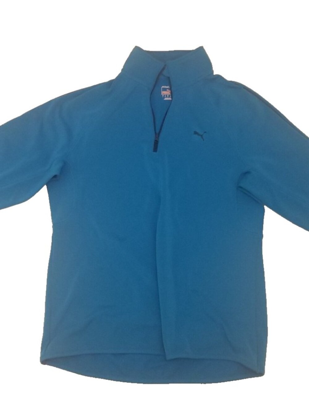 Puma Athletic Polo Shirt Mens L  L/S  Stretch Dry Cell Logo